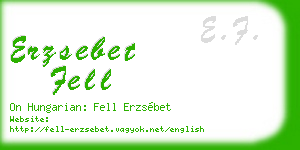erzsebet fell business card